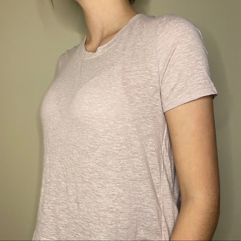 Pink ruffled tee